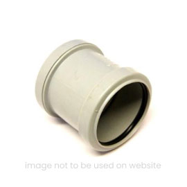 POLYPIPE Push-Fit Waste 50mm Straight Coupling Double Socket 1