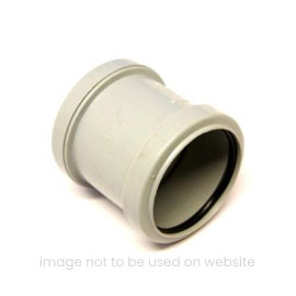 POLYPIPE Push-Fit Waste 50mm Straight Coupling Double Socket 2