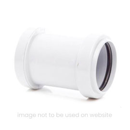 POLYPIPE Push-Fit Waste 50mm Straight Coupling Double Socket 3